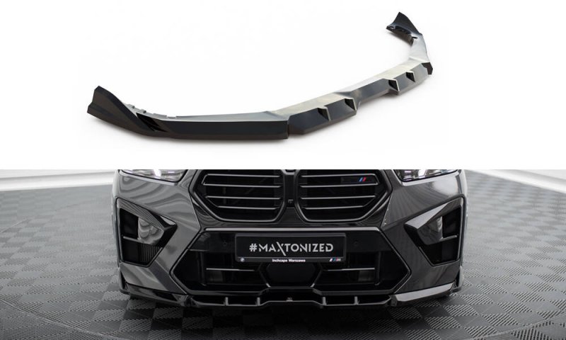 Maxton Front Ansatz V.1 BMW X5 M F95 Facelift schwarz Hochglanz BM-X5M-F95F-FD1-G