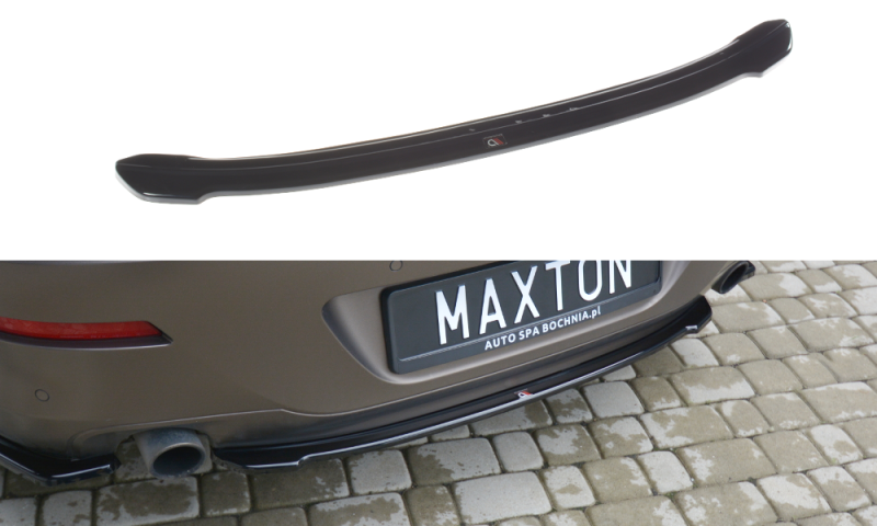 Maxton Mittlerer Diffusor Heck Ansatz für BMW 6er GRAN COUPÉ schwarz Hochglanz BM-6-06-GC-RD1-G