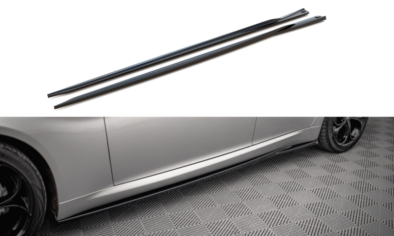 Maxton Seitenschweller Ansatz für Alfa Romeo Giulia Sport schwarz Hochglanz AL-GI-1-SPORT-SD1-G