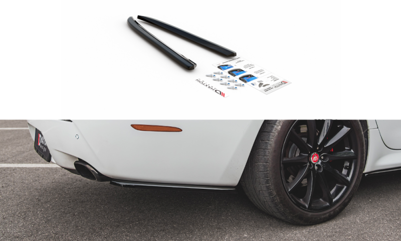 Maxton Heck Ansatz Flaps Diffusor für Jaguar XJ X351 schwarz Hochglanz JA-XJ-4-RSD1-G