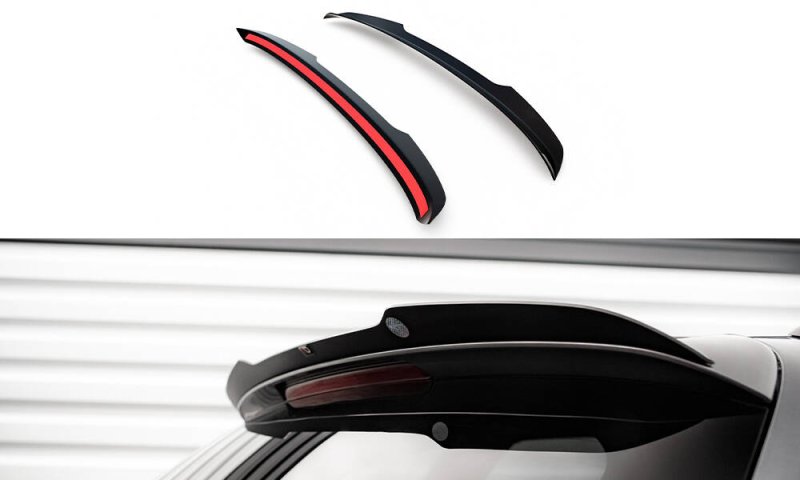 Maxton Spoiler CAP Abrisskante Audi A4 S-Line / S4 Avant B8 Facelift schwarz Hochglanz AU-A4-B8F-SLINE-AV-CAP1-G