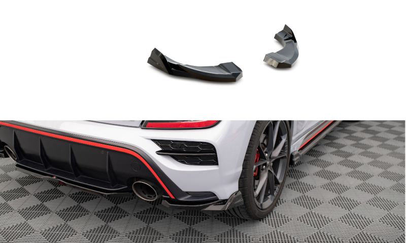 Maxton Heck Ansatz Flaps Diffusor V.2 für Hyundai Kona Mk1 schwarz Hochglanz HY-KO-1-N-RSD2-G