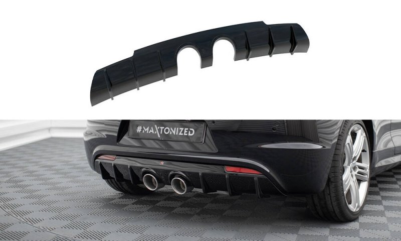 Maxton Diffusor Heck Ansatz V.3 VW Scirocco R Mk3 schwarz Hochglanz VW-SC-3-R-RS3-G