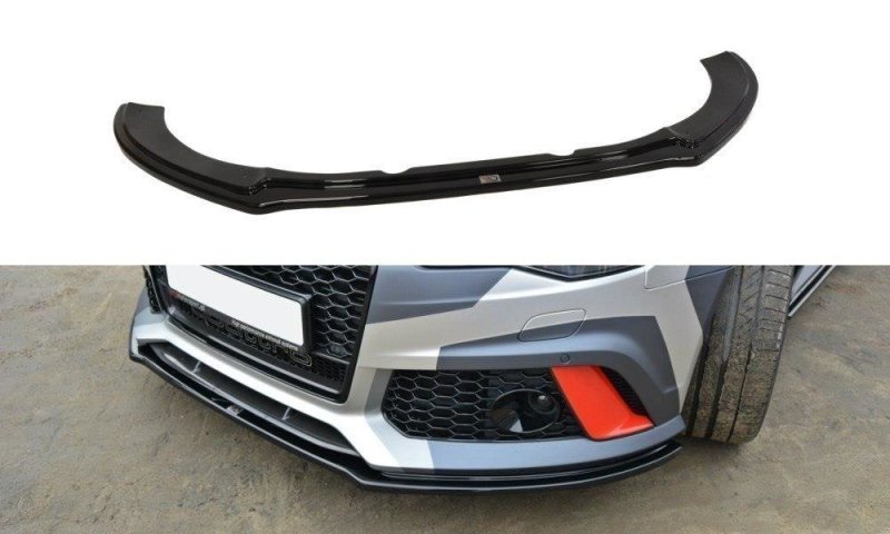 Maxton Front Ansatz V.1 für Audi RS6 C7 / C7 FL schwarz Hochglanz AU-RS6-C7-FD1-G