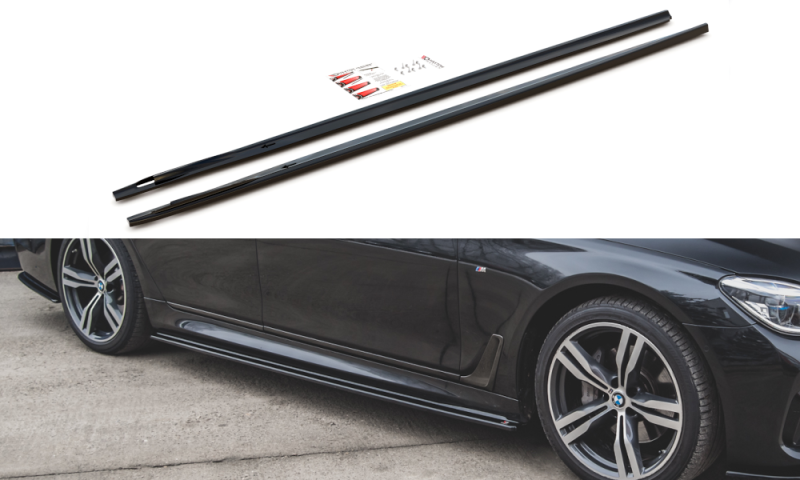 Maxton Seitenschweller Ansatz für BMW 7 M-Paket G11 schwarz Hochglanz BM-7-11-MPACK-SD1-G