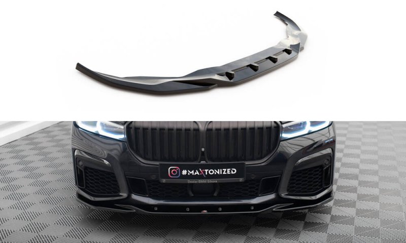 Maxton Front Ansatz V.3 BMW 7 M-Paket G11 / G12 Facelift schwarz Hochglanz BM-7-11F-MPACK-FD3-G
