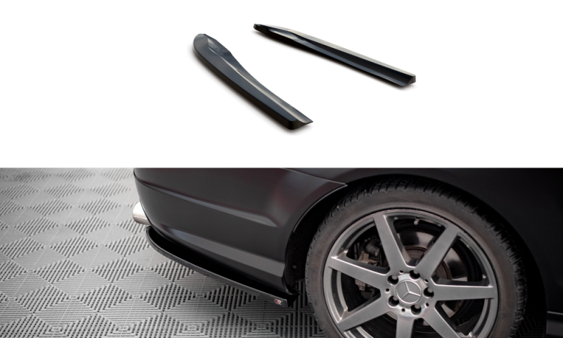 Maxton Heck Ansatz Flaps Diffusor für Mercedes-Benz C Coupe  AMG-Line C204 schwarz Hochglanz ME-C-204F-AMGLINE-C-RSD1-G