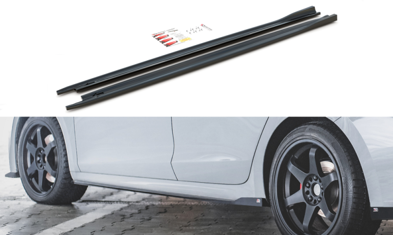 Maxton Seitenschweller Ansatz für V.3 für Skoda Octavia RS Mk4 schwarz Hochglanz SK-OC-4-RS-SD2-G