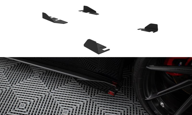 Maxton Side Flaps BMW M2 G87 schwarz Hochglanz BMM2G87CNC-SF1-G