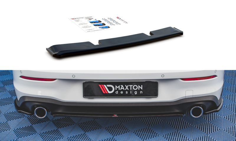 Maxton Mittlerer Diffusor Heck Ansatz für Volkswagen Golf 8 GTI schwarz Hochglanz VW-GO-8-GTI-RD1-G
