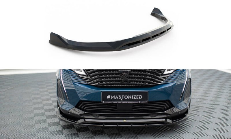 Maxton Front Ansatz Peugeot 3008 GT-Line Mk2 Facelift schwarz Hochglanz PE-3008-2F-GTLINE-FD1G+FD1R-G