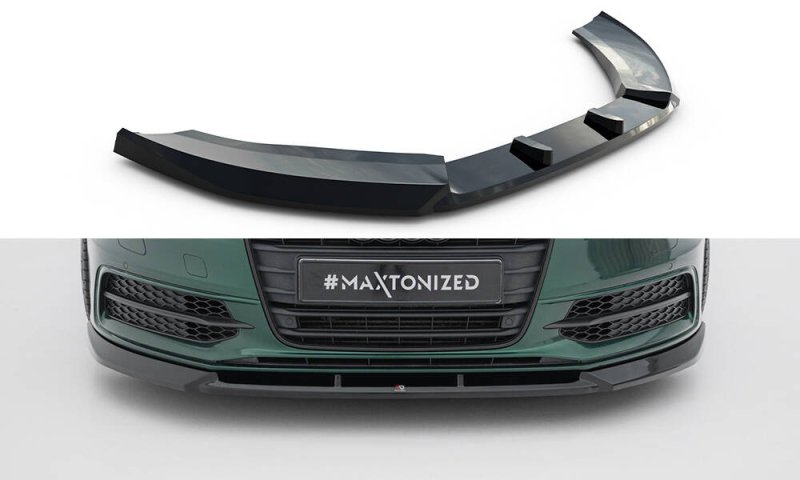 Maxton Front Ansatz V.3 Audi A6 S-line / S6 C7 schwarz Hochglanz AU-A6-C7-SLINE-AV-FD1-G