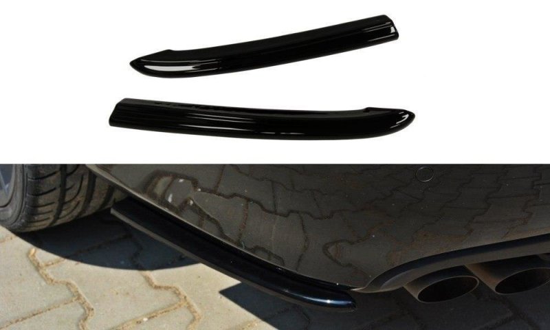 Maxton Heck Ansatz Flaps Diffusor für Audi A4 B8 schwarz Hochglanz AU-A4-B8-RSD1-G