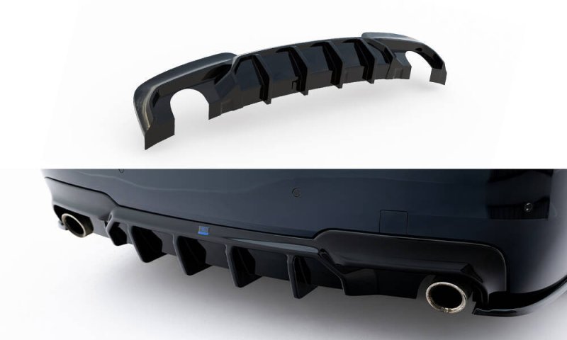 Maxton Diffusor Heck Ansatz V.2 BMW 5er M-Paket F10 / F11 (Version mit zwei Einzelauspuffanlagen) BM-5-10-MPACK-RS2GO_O