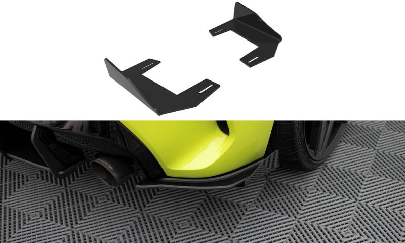 Maxton Hintere Seiten Flaps V.1 BMW 1er F40 M-Paket / M135i schwarz Hochglanz BM140MPACKCNC-RSF1-G