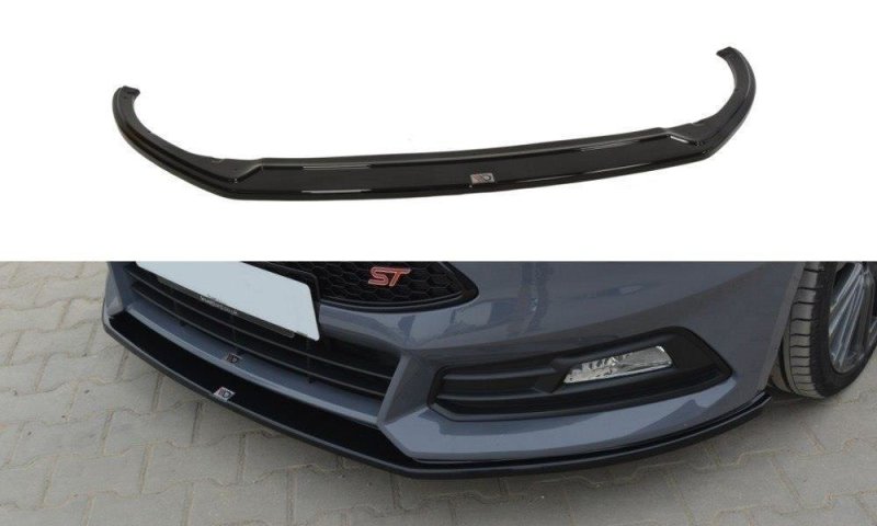 Maxton Front Ansatz V.2 für Ford Focus ST Mk3 FL schwarz Hochglanz FO-FO-3F-ST-FD2-G