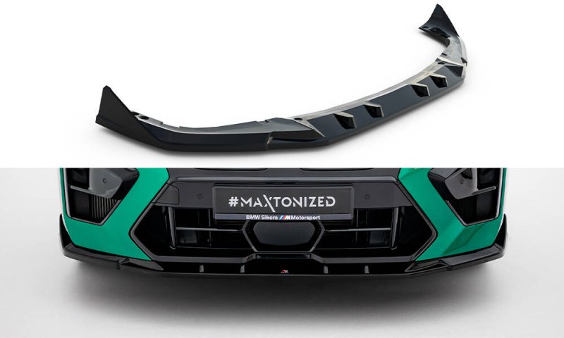 Maxton Front Ansatz V.2 BMW X6 M F96 Facelift schwarz Hochglanz BM-X6-F96F-M-FD2-G