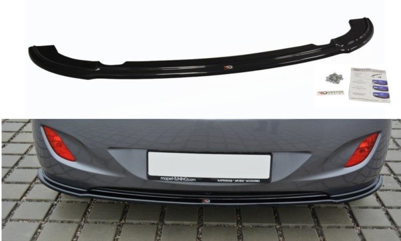 Maxton Mittlerer Diffusor Heck Ansatz für Hyundai i30 mk.2 schwarz Hochglanz HY-I30-2-RD1-G