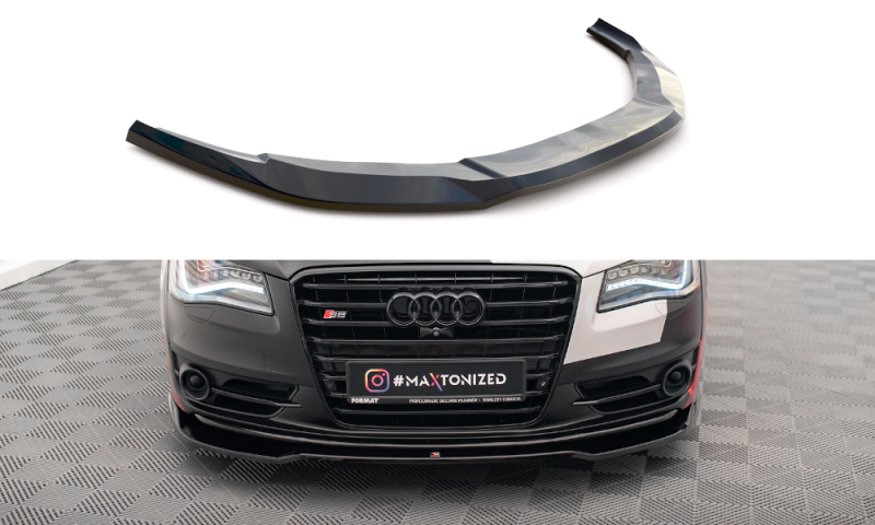 Maxton Front Ansatz V.1 für Audi S8 D4 schwarz Hochglanz AU-A8-D4-SLINE-FD1-G