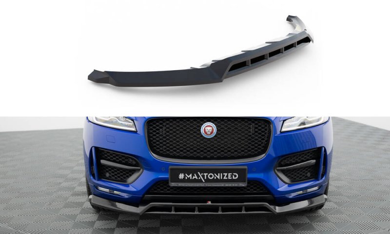 Maxton Front Ansatz Jaguar F-Pace R-Sport Mk1 schwarz Hochglanz JA-FP-1-RSPORT-FD1G+FD1R-G