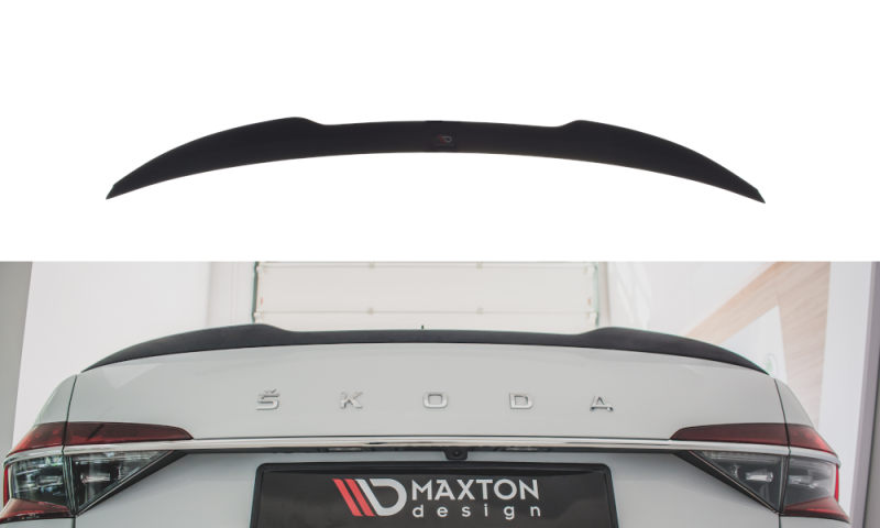 Maxton Spoiler CAP V.2 für Skoda Superb Mk3 / Mk3 FL Hatchback schwarz Hochglanz SK-SU-3F-CAP1-G