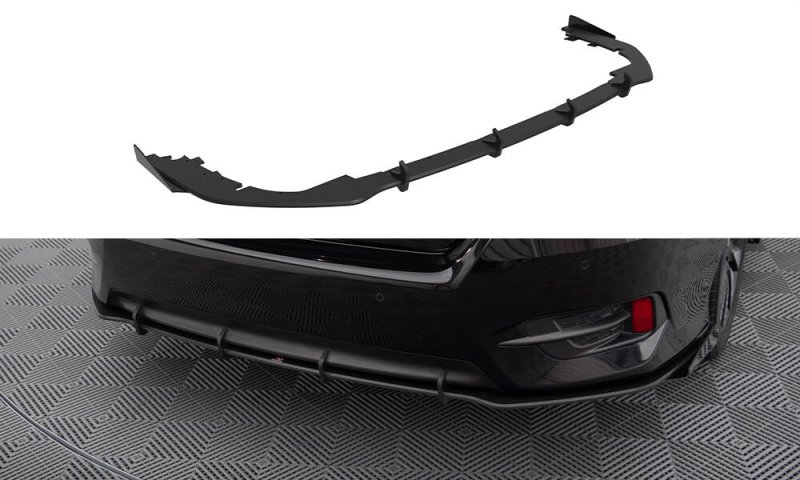 Maxton Street Pro Heck Ansatz Flaps Diffusor + Flaps Honda Civic Mk10 schwarz Hochglanz HOCI10CNC-RS1B+BRBI+RSF1-G