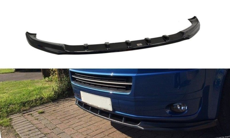 Maxton Front Ansatz für VW T5 Facelift schwarz Hochglanz VW-T5F-FD1-G