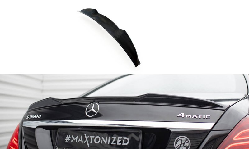 Maxton Spoiler CAP Abrisskante 3D Mercedes-Benz S W222 / W222 Facelift schwarz Hochglanz ME-S-222-CAP2-G