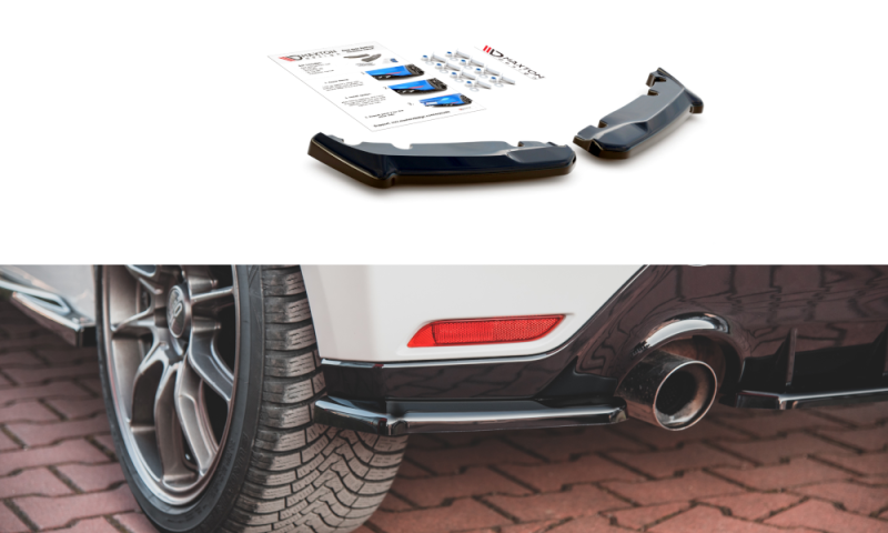 Maxton Heck Ansatz Flaps Diffusor V.1 für Toyota GR Yaris Mk4 schwarz Hochglanz TO-YA-4-GR4-RSD1-G
