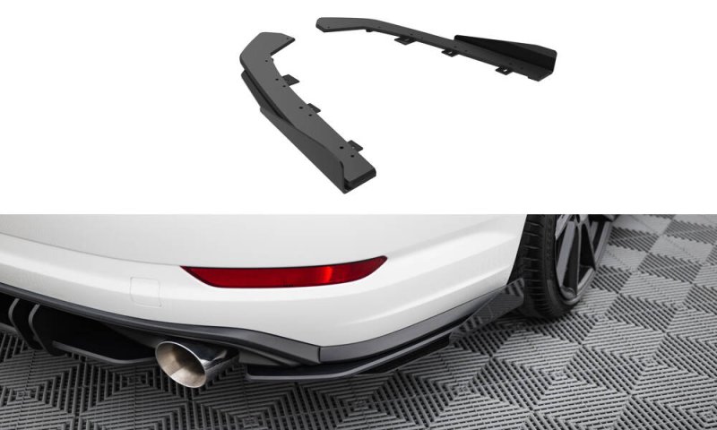 Maxton Street Pro Heck Ansatz Flaps Diffusor + Flaps VW Jetta GLI Mk7 schwarz Hochglanz VWJE7GLICNC-RSD1B+RSF1-G