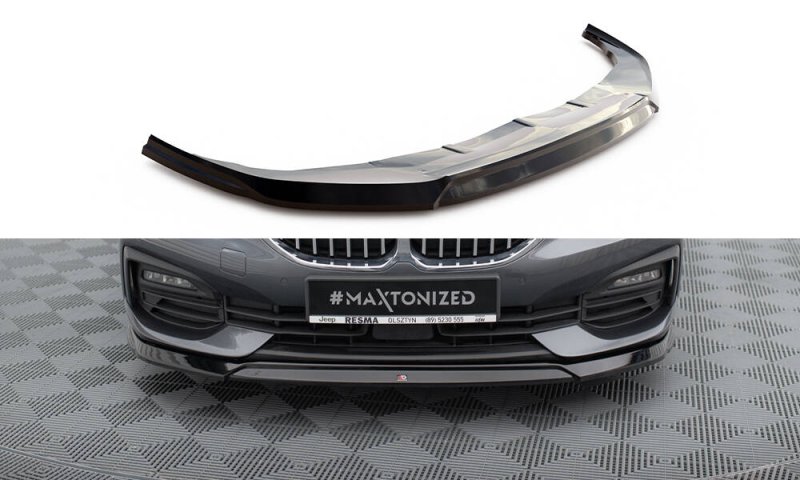 Maxton Front Ansatz V.2 BMW 1er F40 schwarz Hochglanz BM-1-40-FD2-G