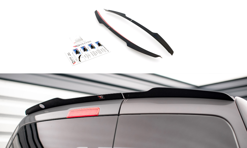 Maxton Spoiler CAP für Volkswagen Caddy Mk3 Facelift schwarz Hochglanz VW-CA-3F-CAP1-G