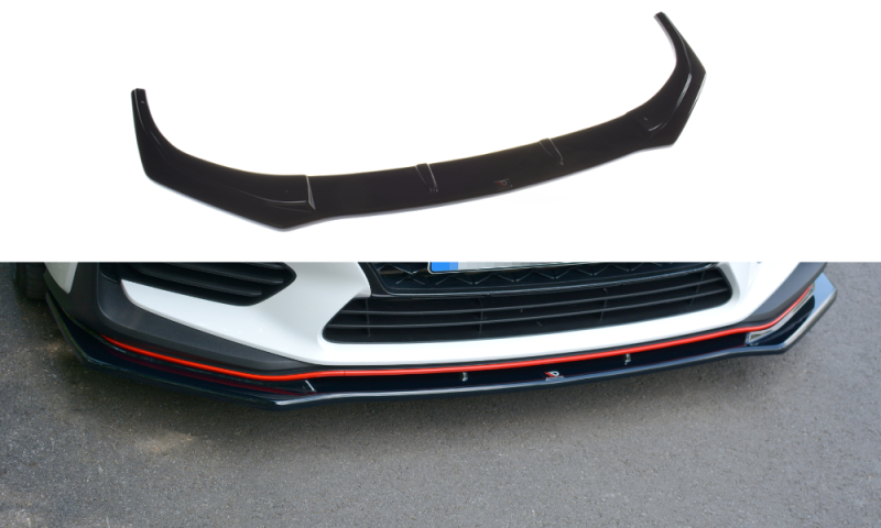 Maxton Front Ansatz V.1 für HYUNDAI I30 Mk3 N  schwarz Hochglanz HY-I30-3-N-FD1-G