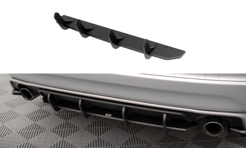 Maxton Street Pro Heckschürze für Volvo XC60 R-Design Mk1 Facelift VOXC601FRDESIGNCNC-RS1B