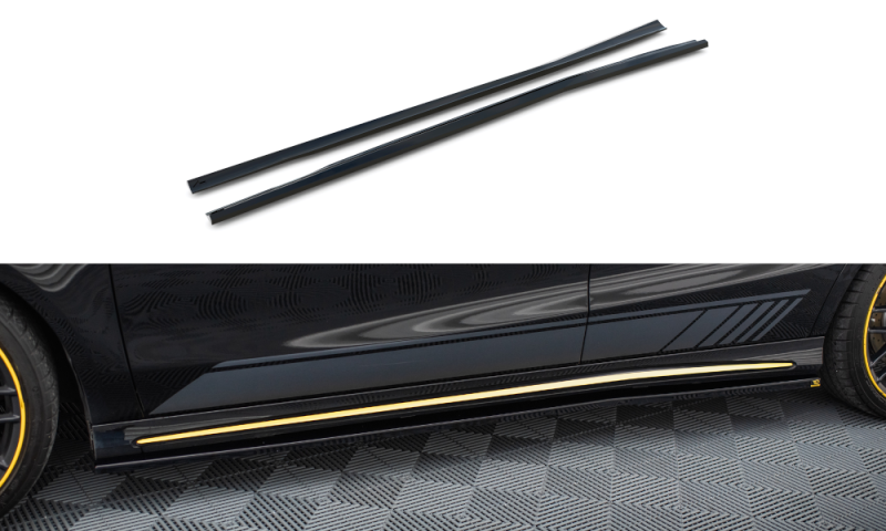 Maxton Seitenschweller Ansatz Mercedes-AMG CLA 45 C117 Facelift schwarz Hochglanz ME-CLA-117-45-AMG-AERO-SD1-G