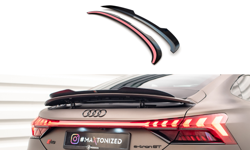 Maxton Spoiler CAP für Audi e-Tron GT / RS GT RS Mk1 schwarz Hochglanz AU-ETRON-1-RS-CAP1-G