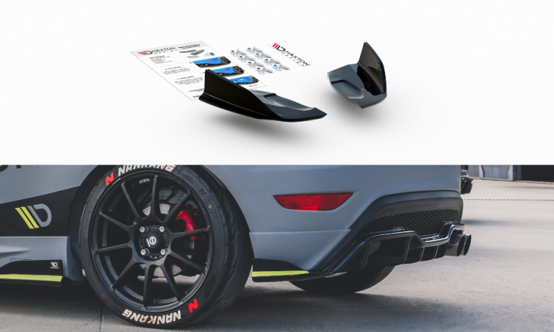 Maxton Heck Ansatz Flaps Diffusor für Ford Fiesta 7 ST Facelift FO-FI-7F-ST-FRSD1