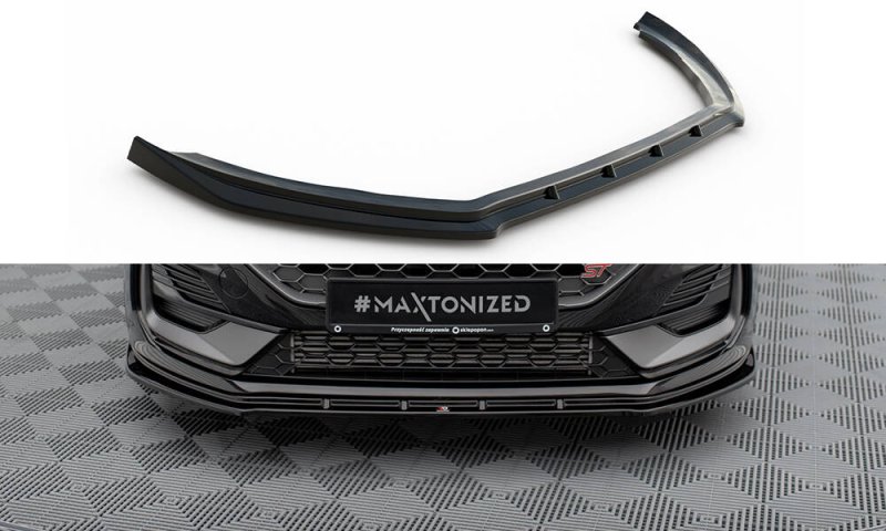 Maxton Front Ansatz V.2 Ford Fiesta ST / ST-line Mk8 Facelift schwarz Hochglanz FO-FI-8F-ST-FD2-G