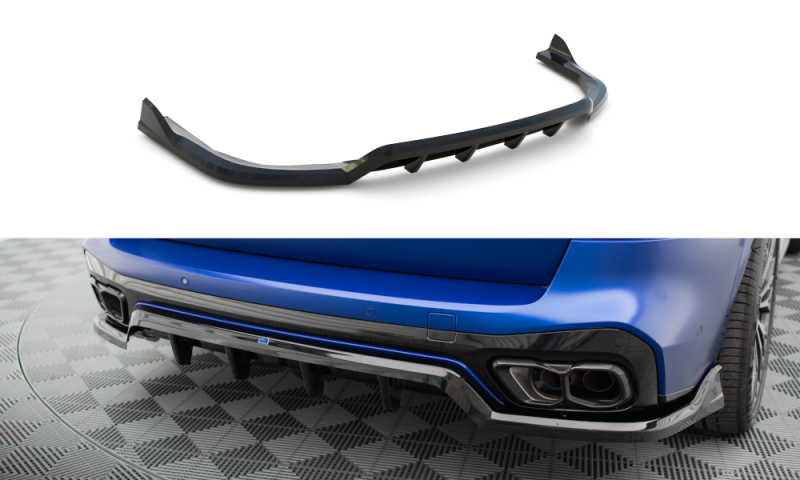 Maxton Mittlerer Cup Diffusor Heck Ansatz V.2 BMW X5 M-Paket G05 Facelift schwarz Hochglanz BM-X5-05F-MPACK-RD2G+RD3-G