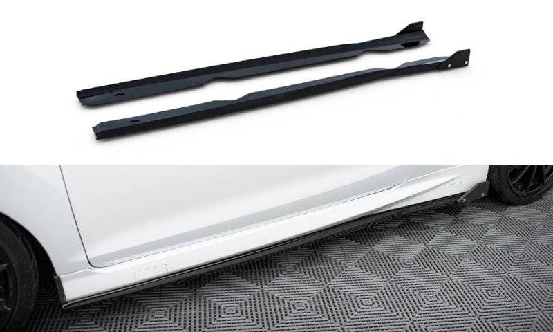 Maxton Seitenschweller Ansatz V.4 + Flaps Ford Fiesta ST / ST-Line Mk7 FO-FI-7/7F-ST-SD4G+SF1B