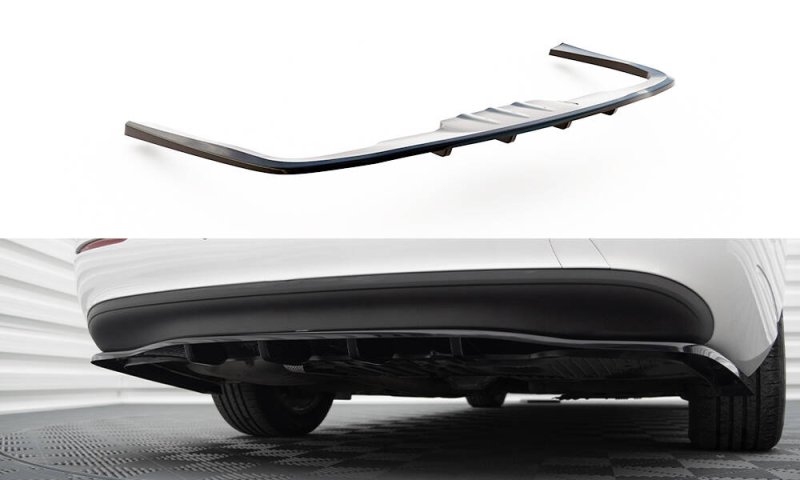 Maxton Mittlerer Cup Diffusor Heck Ansatz Mercedes-Benz E W213 schwarz Hochglanz ME-E-213-RD2G+RD3-G