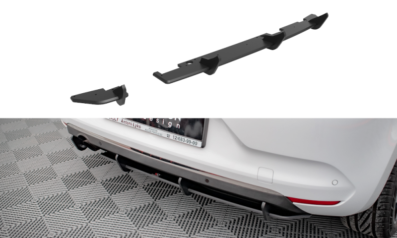 Maxton Street Pro Heckschürze für Renault Clio Mk5 RECL5CNC-RS1B
