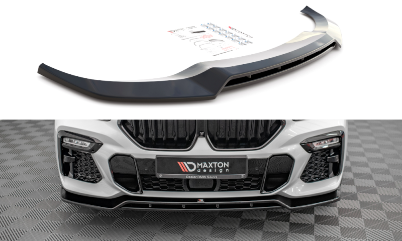 Maxton Front Ansatz V.2 für BMW X6 M-Paket G06 schwarz Hochglanz BM-X6-06-MPACK-FD2G+FD2R-G