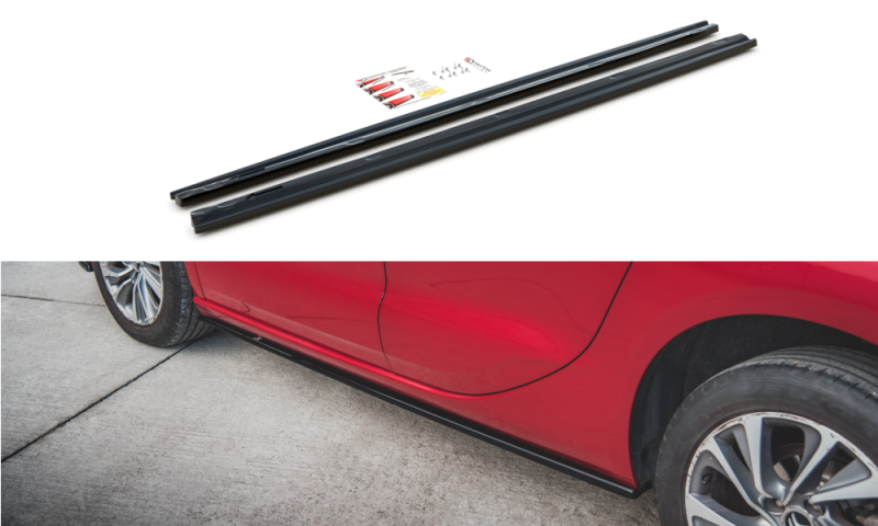 Maxton Seitenschweller Ansatz für Citroen DS4 schwarz Hochglanz CI-DS4-1-SD1-G