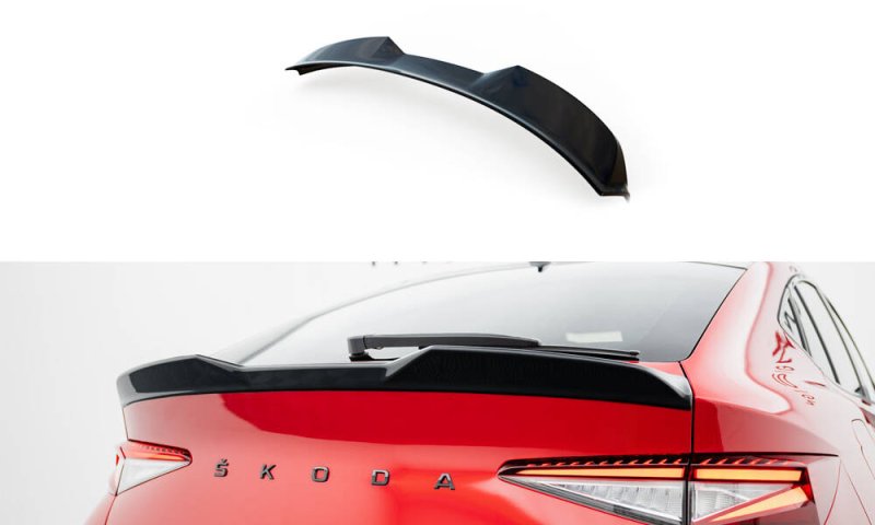 Maxton Spoiler CAP Abrisskante 3D Skoda Enyaq Coupe iV schwarz Hochglanz SK-EN-1-RS-C-CAP3D1-G