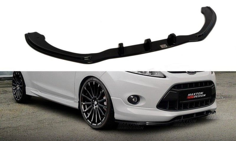 Maxton Front Ansatz für Ford Fiesta ST-Line Mk7 schwarz Hochglanz FO-FI-7-STLINE-FD1-G