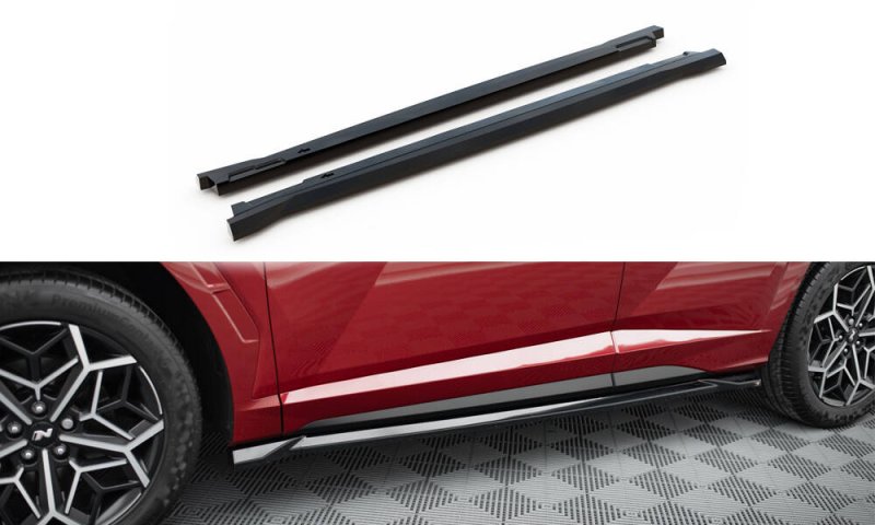 Maxton Seitenschweller Ansatz Hyundai Tucson N-Line Mk4 schwarz Hochglanz HY-TU-4-NLINE-SD1-G