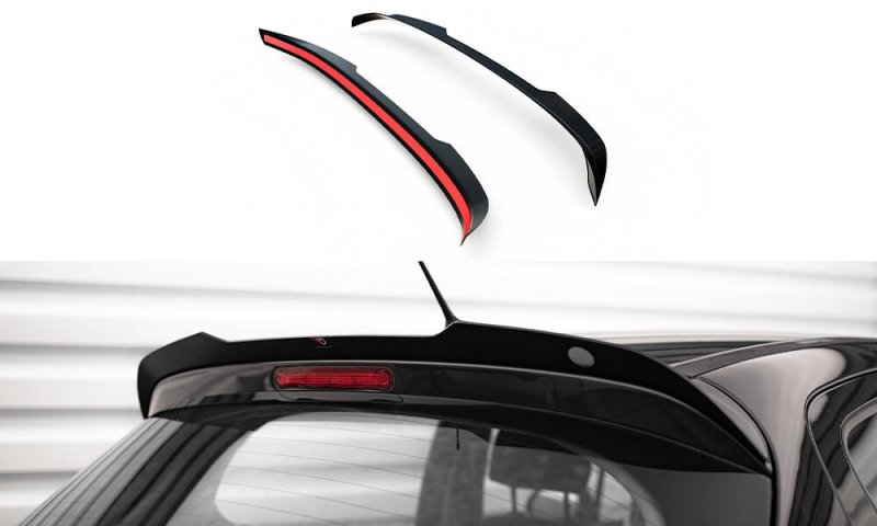 Maxton Spoiler CAP Abrisskante Peugeot 207 Sport schwarz Hochglanz PE-207-SPORT-CAP1-G