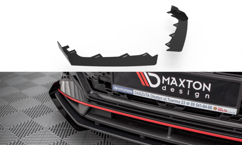 Maxton Front Flaps Hyundai I20 N Mk3 schwarz Hochglanz HYI203NCNC-FSF1-G