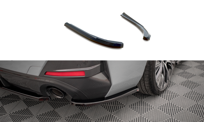 Maxton Heck Ansatz Flaps Diffusor V.1 für BMW 4er Gran Coupe M-Paket G26 schwarz Hochglanz BM-4-G26-MPACK-GC-RSD1-G